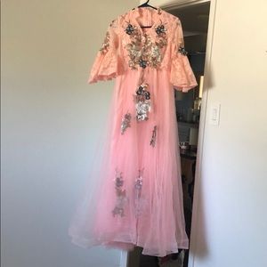 Pink long dress